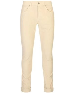 Dondup Corduroy-Effect Slim-Fit Pants - Natural