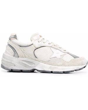 Golden Goose Running Dad Leather Trainers - White