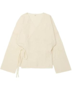 TAIGA TAKAHASHI Samue Cashmere Wrap Cardigan - Natural