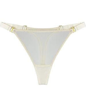 Bordelle Signature Mesh Thong - White