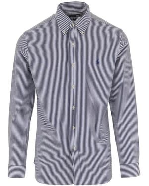 Polo Ralph Lauren Striped Button-Down Shirt - Blue