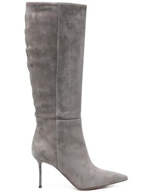 Aquazzura Harper Suede Boots - Grey