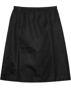 Prada Low-Rise Welt-Pocket Skirt - Black