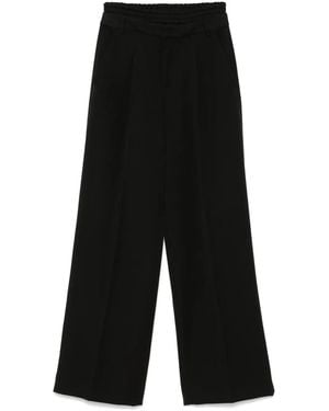 Liu Jo Layered-Effect Straight-Leg Pants - Black