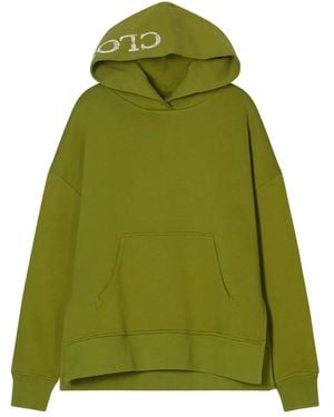 Closed Hoodie Mit Logo-Stickerei - Grün