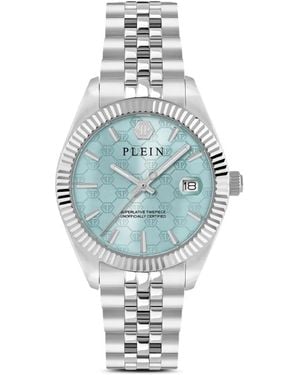 Philipp Plein Date Superlative 34Mm Watch - Blue