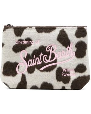 MC2 Saint Barth Aline Clutch Mit Kuh-Print - Natur