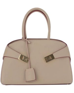 Ferragamo Hug ハンドバッグ M - ナチュラル