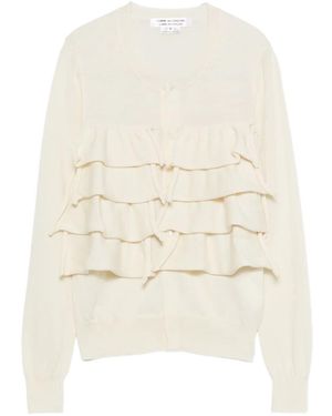 Comme des Garçons Tiered-Ruffle Cardigan - Natural