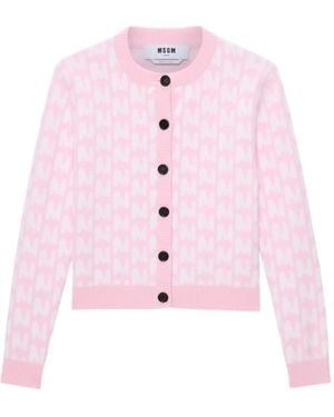 MSGM Vest Met Patroon En Knopen - Roze
