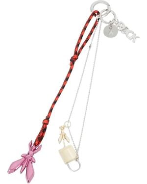Patrizia Pepe Fly Padlock Keyring - White