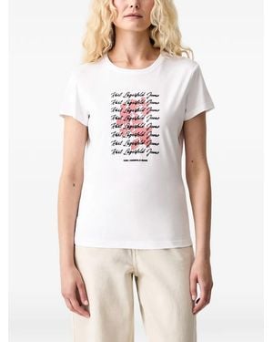KARL LAGERFELD Camiseta Con Logo Estampado - Blanco