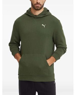 PUMA Logo-Print Pouch-Pocket Hoodie - Green