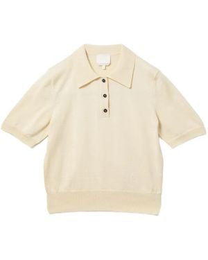 A.P.C. Logo-Embroidered Polo Shirt - Natural