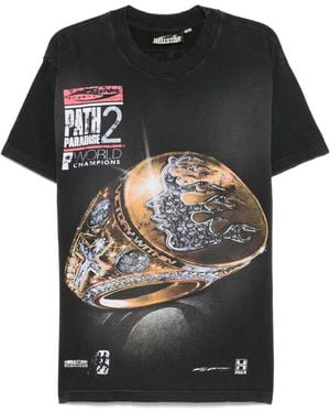 HELLSTAR Ring-Graphic Crew-Neck T-Shirt - Black