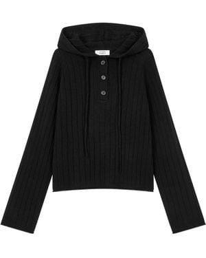 Studio Tomboy X Ribgebreide Hoodie - Zwart