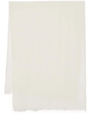 N.Peal Cashmere Soft Knitted Scarf - Natural