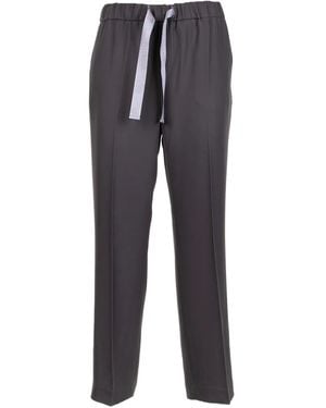 Via Masini 80 Drawstring-fastening Trousers - ブルー