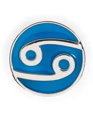 Maria Black Cancer Pop Coin Charm - Blue