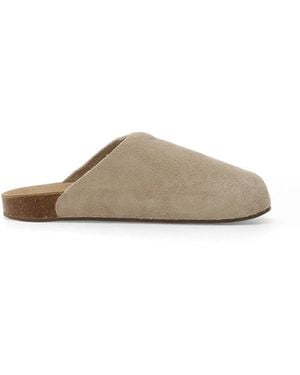 adidas Logo-Detail Suede Mules - Grey