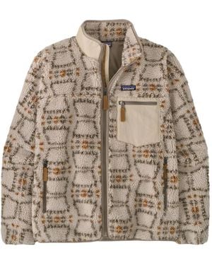 Patagonia M's Classic Retro-X Patterned Fleece Jacket - Brown