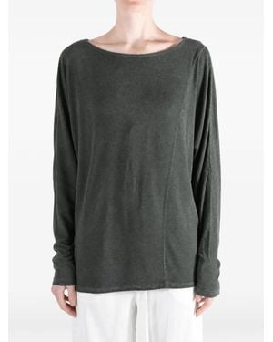 Uma Wang Tie-Back Long-Sleeve T-Shirt - Grey