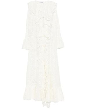 LES FILLES D'EVA Robe Asymétrique À Fleurs En Dentelle - Blanc