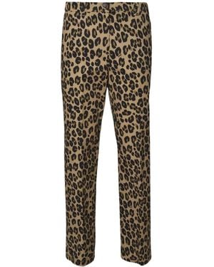 Aspesi Leopard-Print Pants - Gray