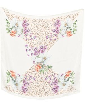 Twinset Floral-Print Scarf - Pink