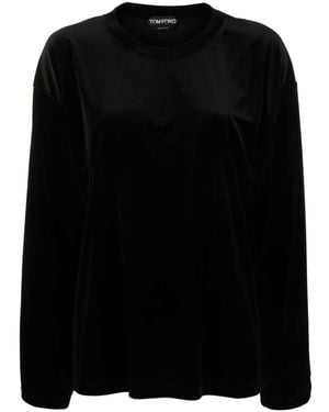 Tom Ford Sudadera Con Cuello Redondo - Negro