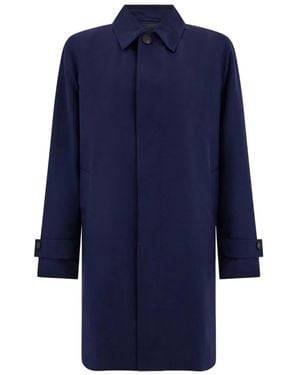 Ferragamo Geknöpfter Trenchcoat Mit Handgelenkschlaufen - Blau