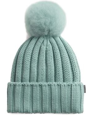 Woolrich Gorro de canalé con pompón - Azul
