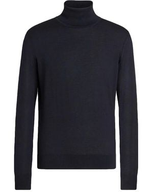 ZEGNA Turtleneck Jumper - Blue