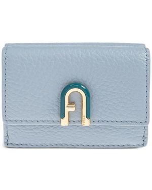 Furla Logo-Plaque Leather Wallet - Blue