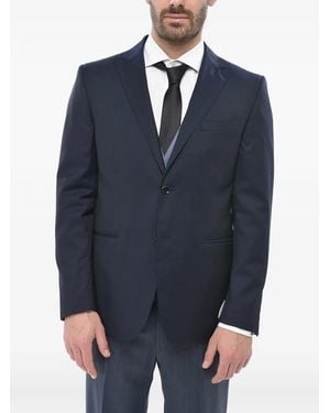 Corneliani Single-Breasted Pinstriped Suit - Blue