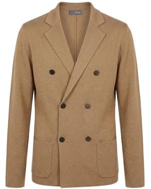 Drumohr Double-Breasted Blazer - Natural