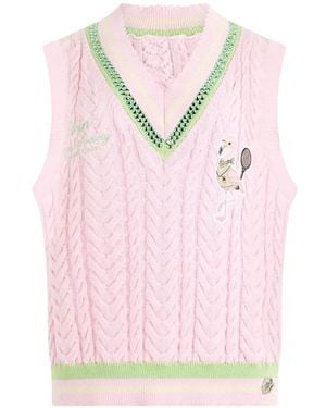 Philipp Plein Spencer Met V-Hals - Roze