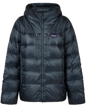 Patagonia Fitz Roy Quilted Hooded Jacket - Blue