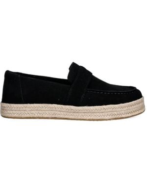 TOMS Blakely Platform Espadrilles - Black