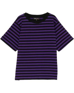 agnès b. Striped T-Shirt - Blue