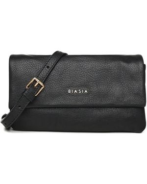 BIASIA Flap Shoulder Bag - Black