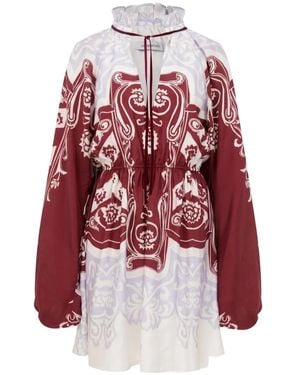 Lug Von Siga Robe Courte Selene À Col Volanté - Red