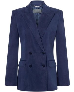 Alberta Ferretti Double-Breasted Blazer - Blue