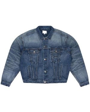 Rhude Button-Fastening Denim Jacket - Blue