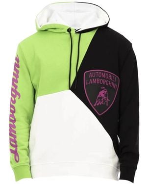 Automobili Lamborghini Hoodie Mit Logo-Patch - Grün