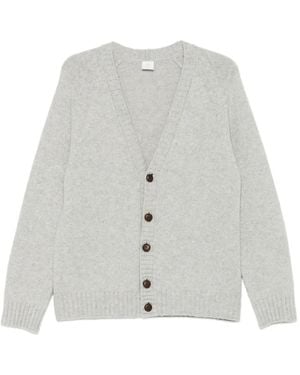 Eleventy Button-Up Wool Cardigan - White