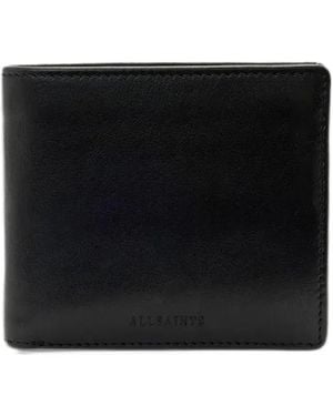 AllSaints Delph Bi-Fold Leather Wallet - Black