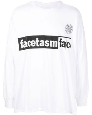 Facetasm Logo-Print Crew-Neck T-Shirt - White