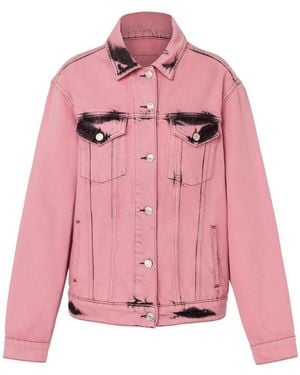 Moschino Button-Down Denim Jacket - Pink