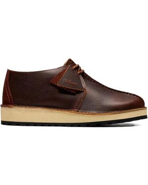 Clarks Bottines En Cuir À Lacets - Marron